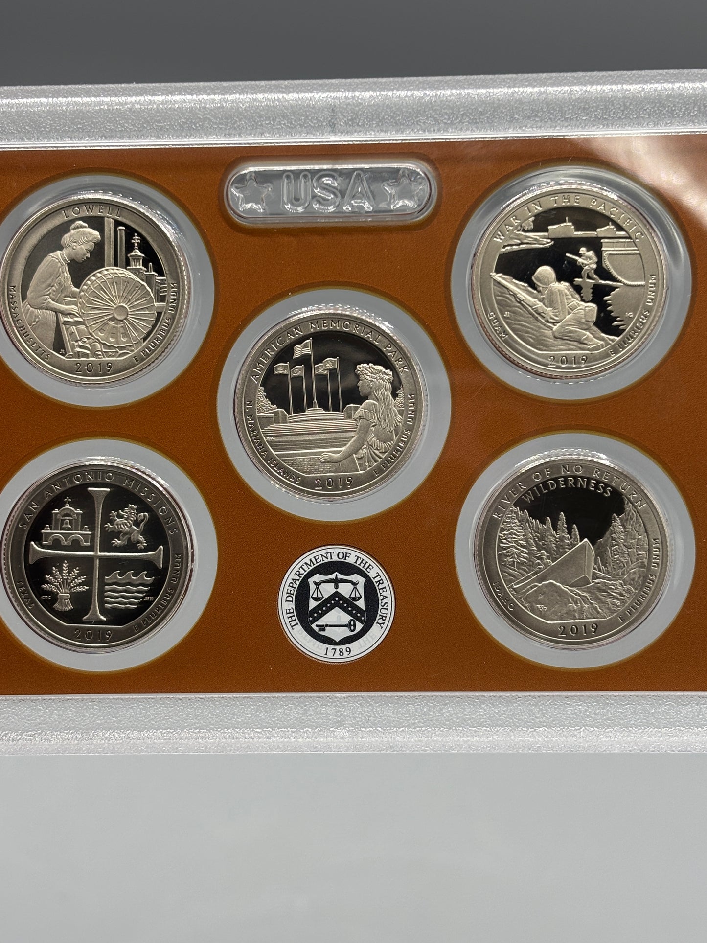 2019 Us Mint America the beautiful silver Quarter proof set