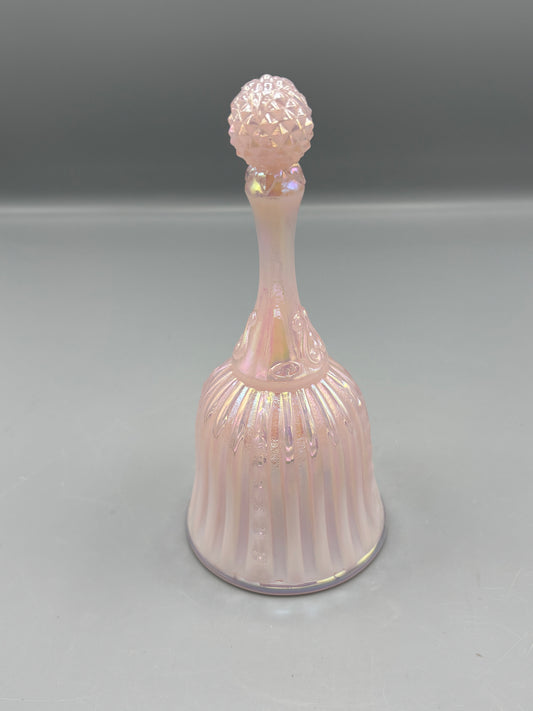 Vintage Fenton pink glass bell