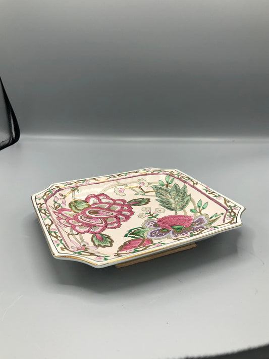 Famille Rose Chinese Square Plate