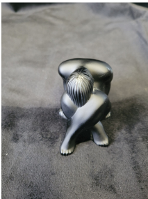 Lalique Nu Assis Noir Sitting Nude Statuette