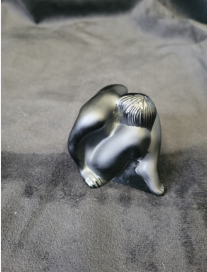 Lalique Nu Assis Noir Sitting Nude Statuette