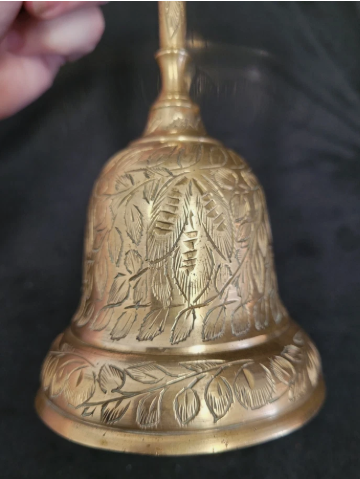 Carved Brass Alter Bell