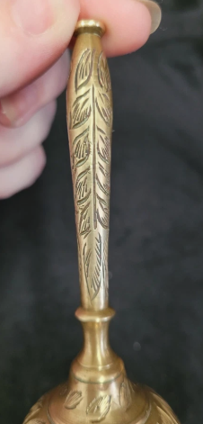 Carved Brass Alter Bell
