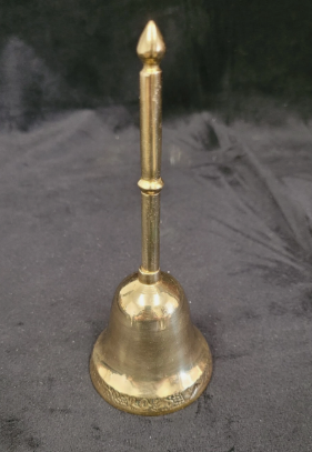 Tall Brass Bell with Grape Cluster Motif