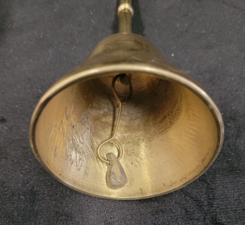 Tall Brass Bell with Grape Cluster Motif