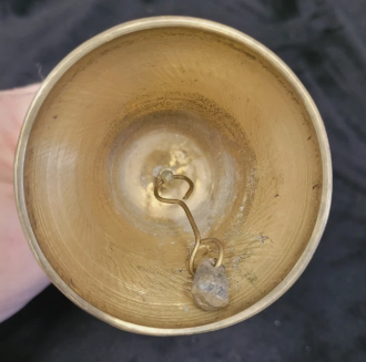Tall Brass Bell with Grape Cluster Motif