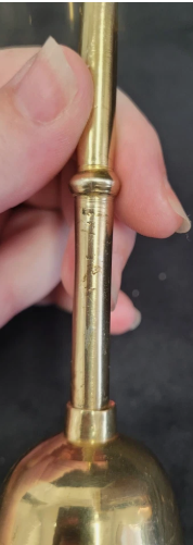 Tall Brass Bell with Grape Cluster Motif