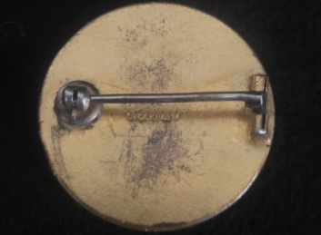 Cobalt Blue Enamel Sporrong Brooch with Tre Kronor Motif