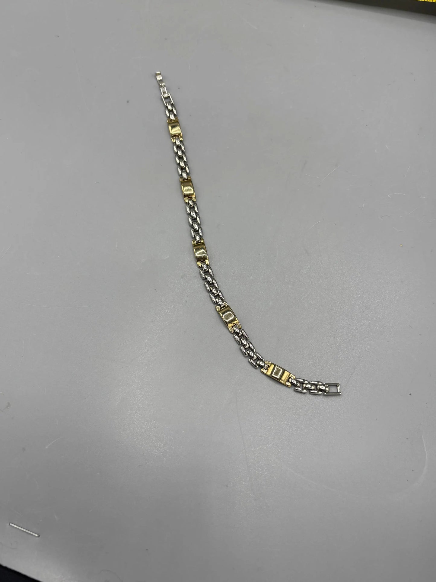 Silver & Gold tone Panther Link