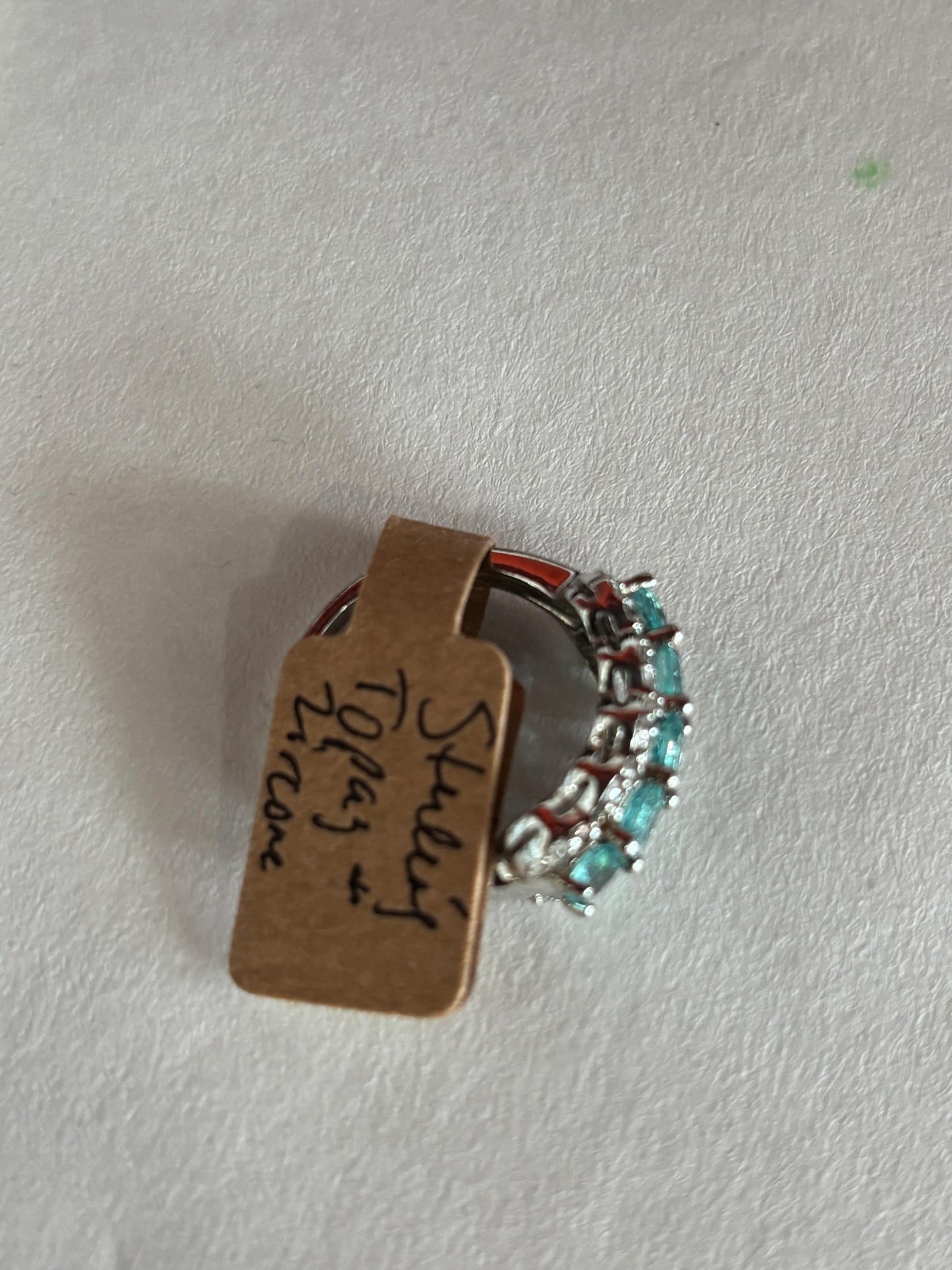 Sterling Topaz & Zirconia ring