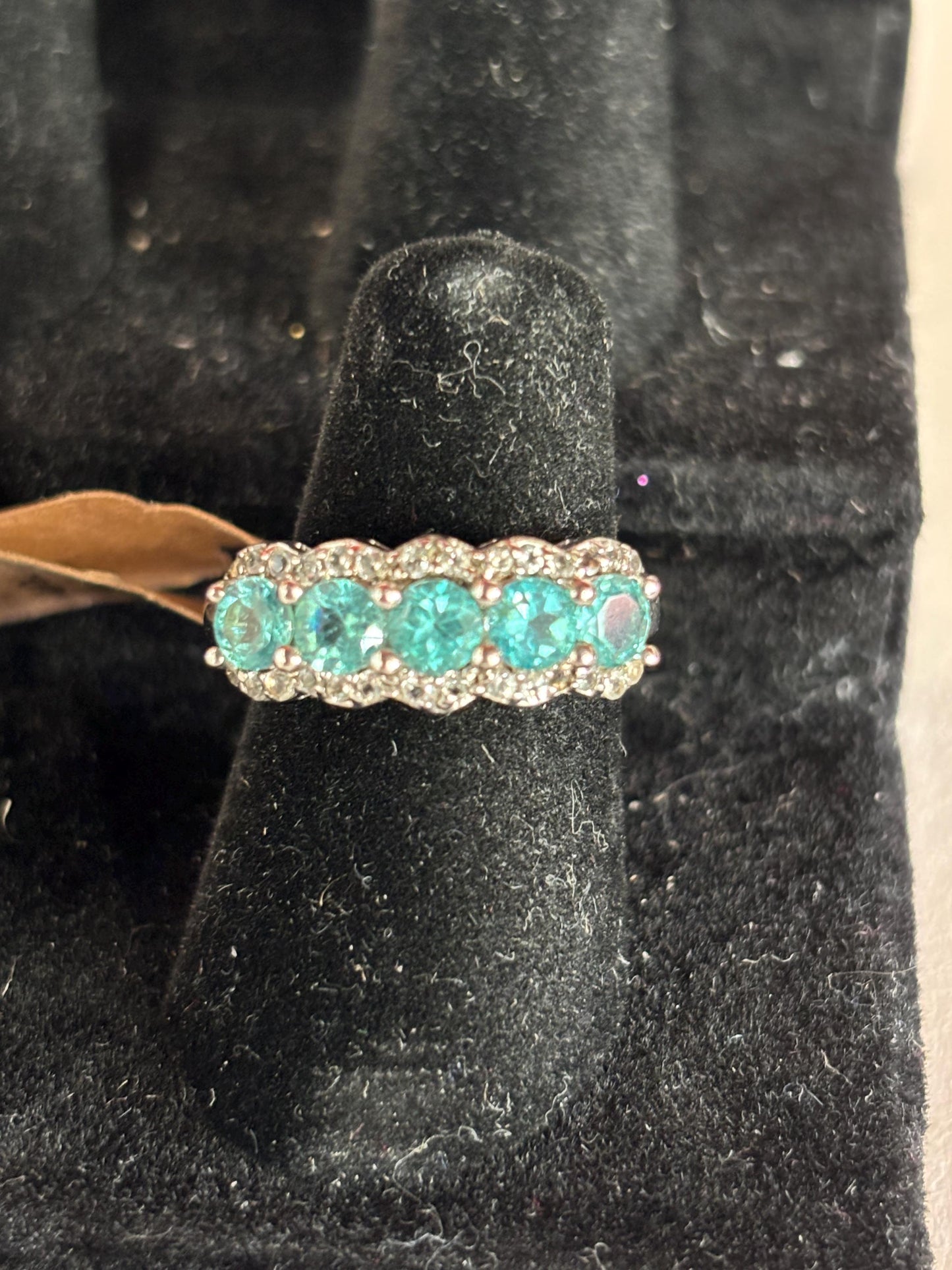 Sterling Topaz & Zirconia ring